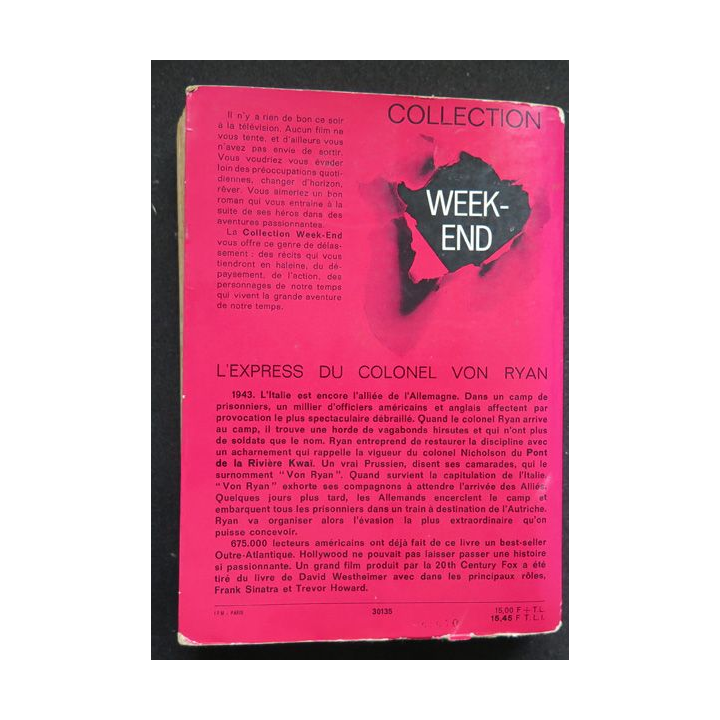 'Express du Colonel Von Ryan de david Westheimer 1965