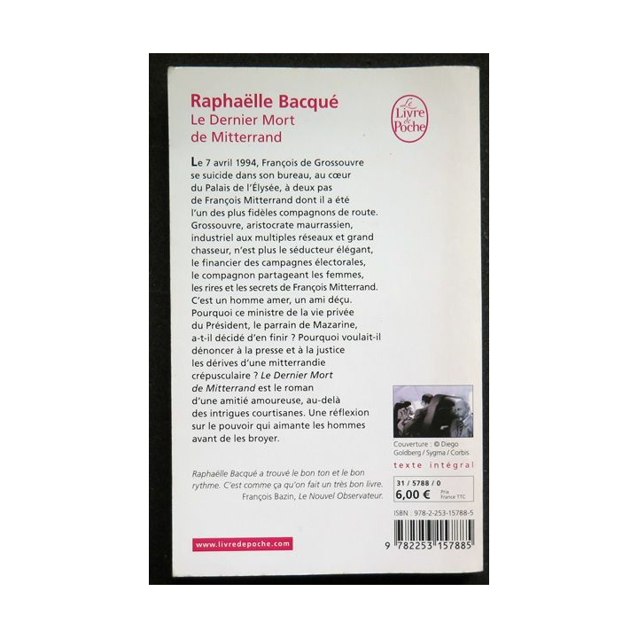 Le dernier mort de Mitterand de Raphaëlle Bacqué