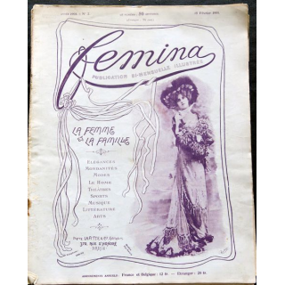 Publication Femina N° 2 du 15 février 1901. La femme et la famille.