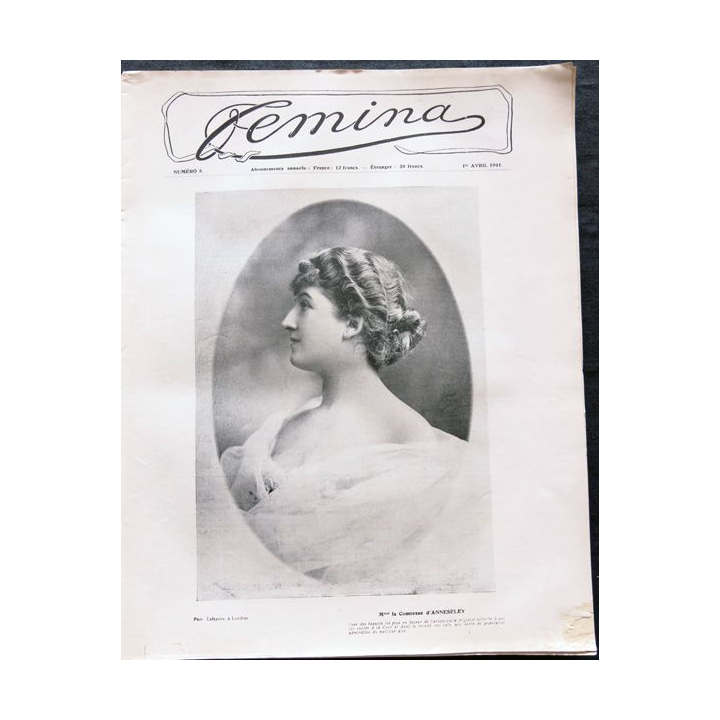 Publication Femina N° 5 du 1° avril 1901. La femme et la famille aux éditions Pierre Lafitte & Cie Paris