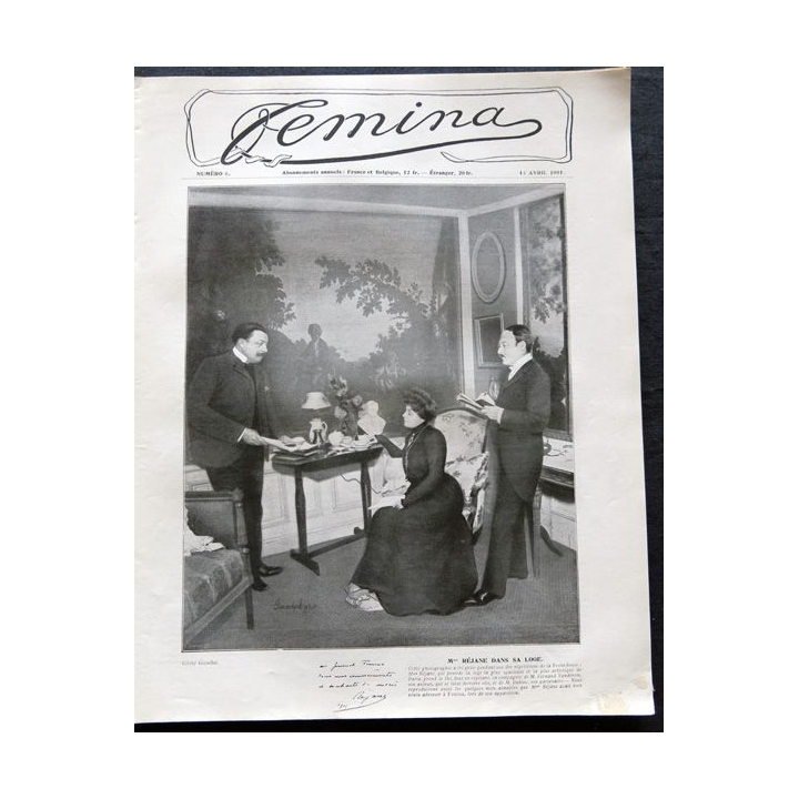PublicationFemina N° 6 du 15 avril 1901. La femme et la famille aux éditions Pierre Lafitte & Cie Paris