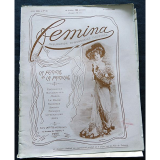 Publication Femina N° 12 du 15 juillet 1901. La femme et la famille aux éditions Pierre Lafitte & Cie Paris