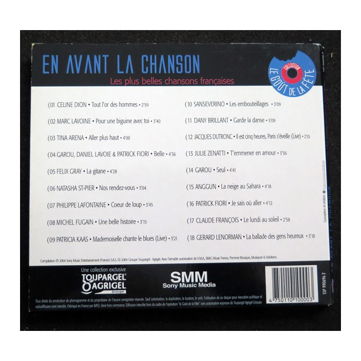 DISQUE CD : En avant la chanson Les plus belles chansons françaises