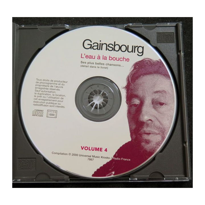 DISQUE CD : Gainsbourg ses plus belles chansons vol 4