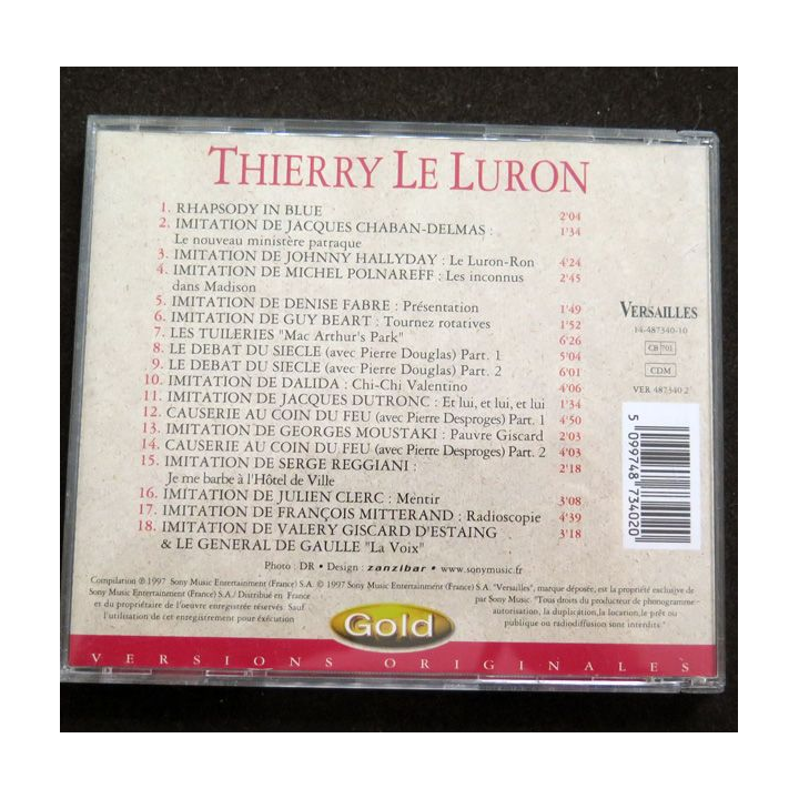 DISQUE CD : Thierry le Luron Gold versions originales