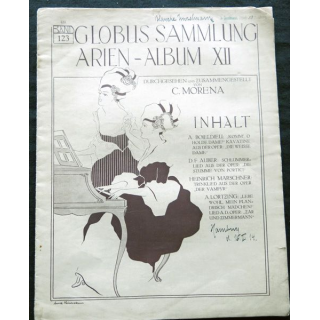 Publication Band 123 Globus Sammlung Arien-Album XII, Von C. Morena, Durchgesehen und zusammengestellt