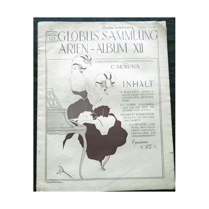 Publication Band 123 Globus Sammlung Arien-Album XII, Von C. Morena, Durchgesehen und zusammengestellt