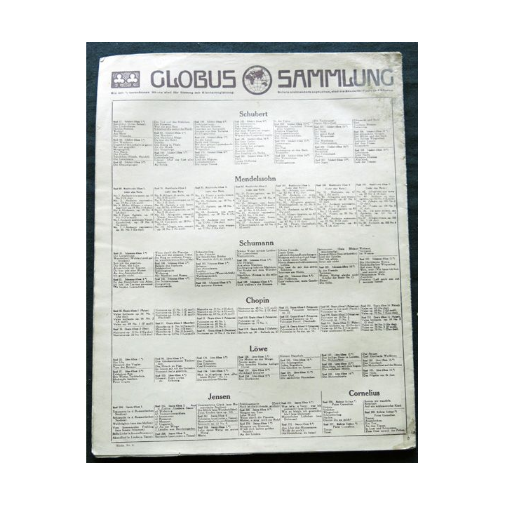 Publication Band 123 Globus Sammlung Arien-Album XII, Von C. Morena, Durchgesehen und zusammengestellt