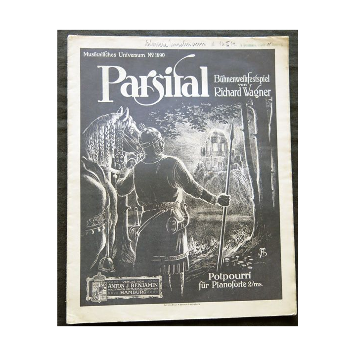 Publication Musikalifches Universum N° 1690 - Parsifal de  Richard Wagner. Anton J. Benjamin Hambourg