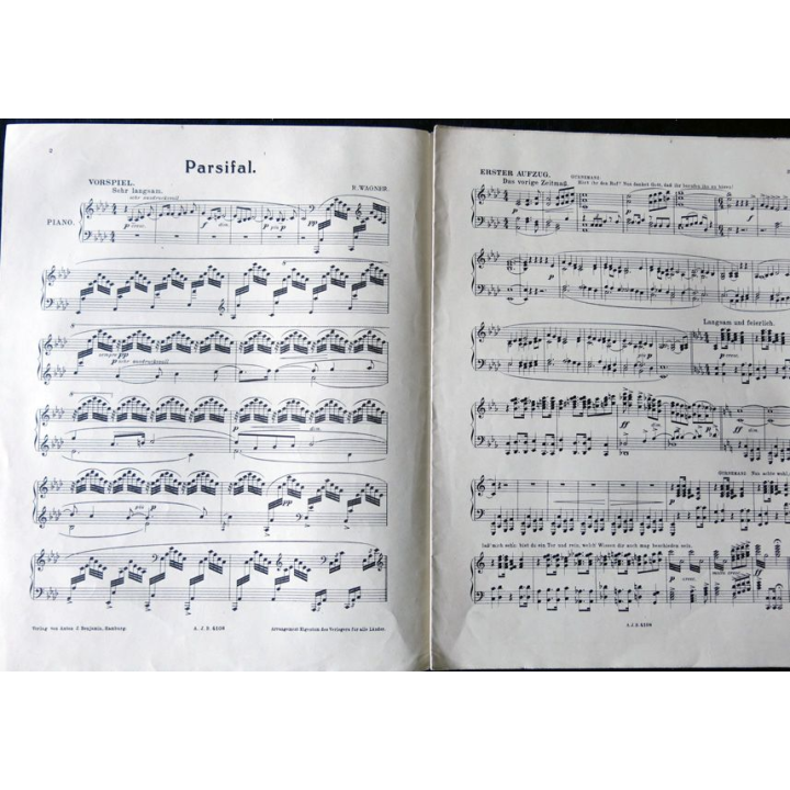 Publication Musikalifches Universum N° 1690 - Parsifal de  Richard Wagner. Anton J. Benjamin Hambourg
