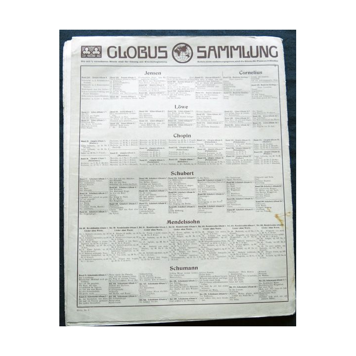 Publication Band 20 Globus Sammlung Klassiches Lieder-Album 1