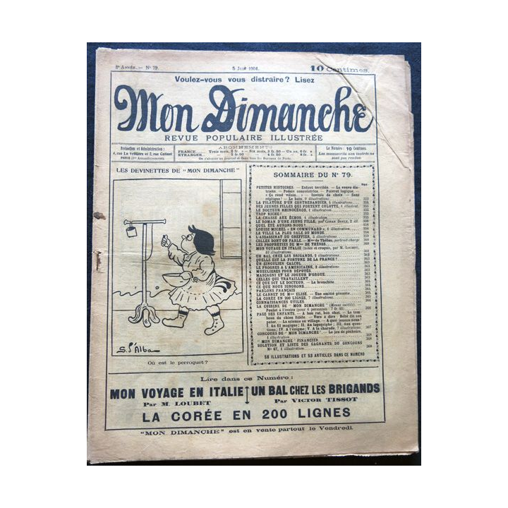 Revue populaire illustrée Mon dimanche 3° année N° 79 du 5 juin 1904