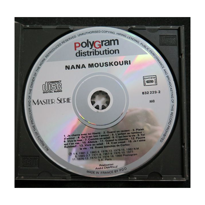 DISQUE CD : Nana Mouskouri Master série 