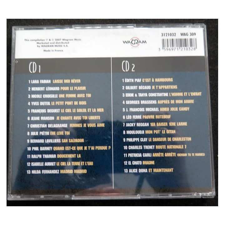 2 DISQUES CD : Chansons françaises série Gold 2 CD