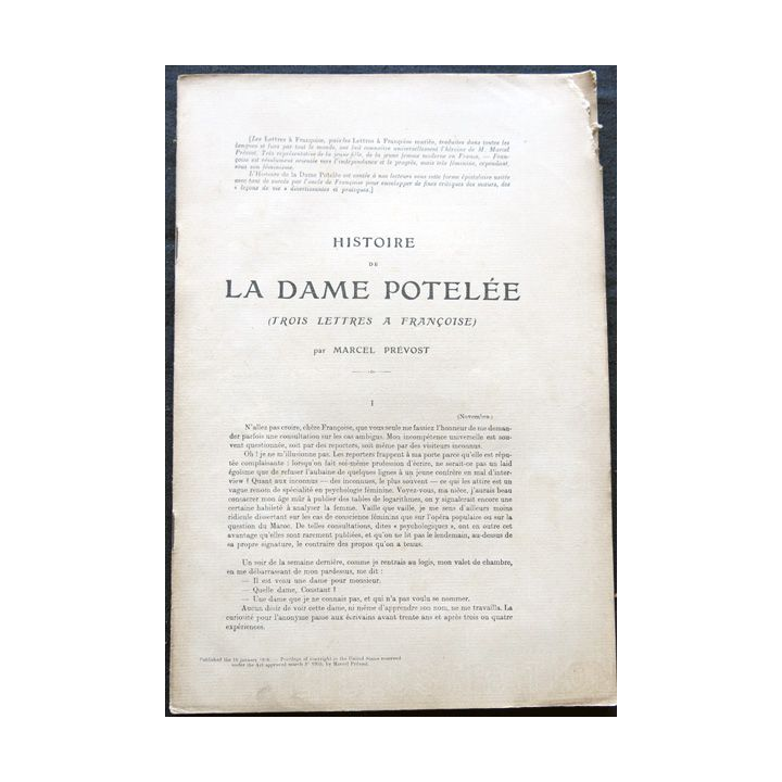 Hisoire de la dame potelée par Marcel Prevost