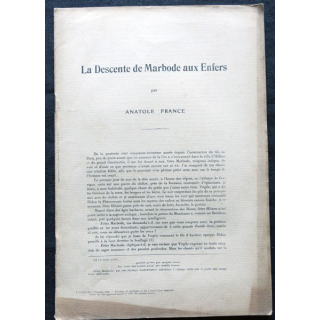 La descente de Marbode aux enfers par Anatole France