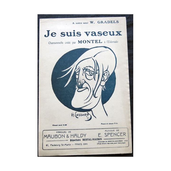 Je suis vaseux Musique de E. Spencer. Répertoire Bertal-Maubon