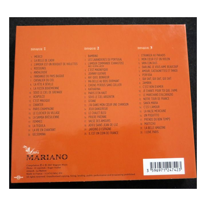 3 DISQUES CD : Luis Mariano  compilation 2007 3 CD