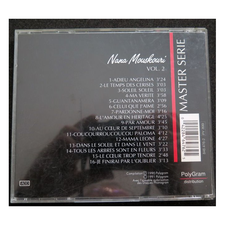 DISQUE CD : Nana Mouskouri Master série volume 2
