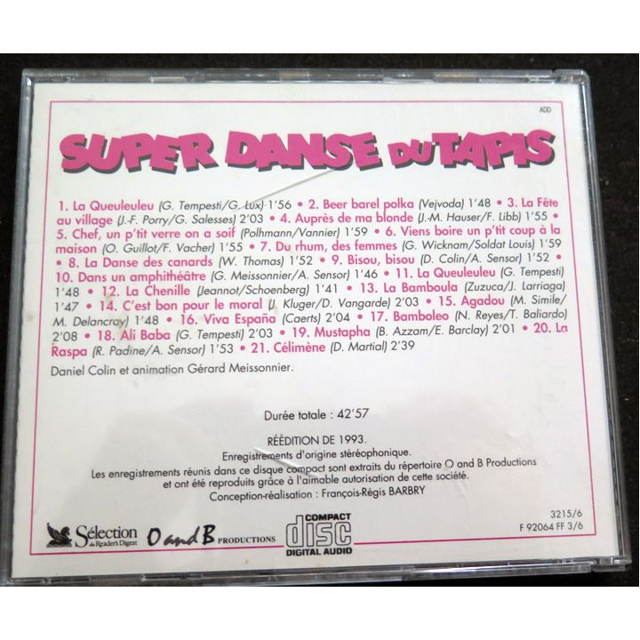DISQUE CD : Super Danse du Tapis A la queuleuleu ...