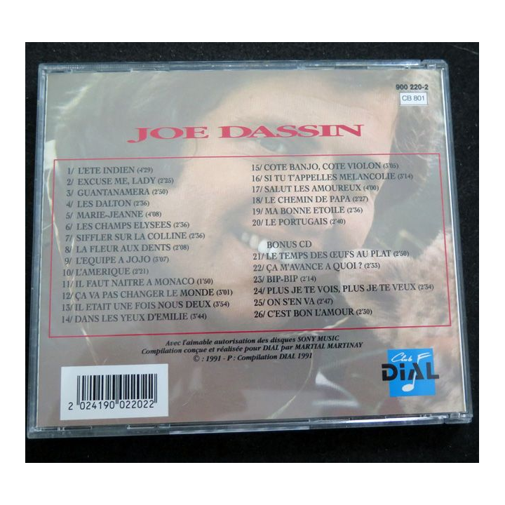 DISQUE CD : Joe Dassin 26 titres