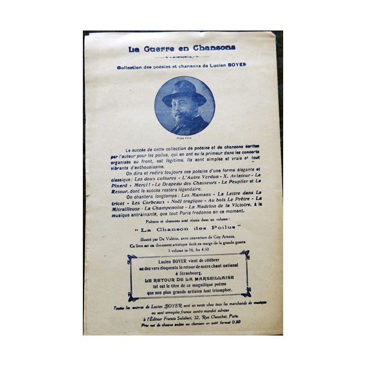 Et tout ce qu'il faut , créée par Maurice Chevalier, aux Editions Francis Salabert