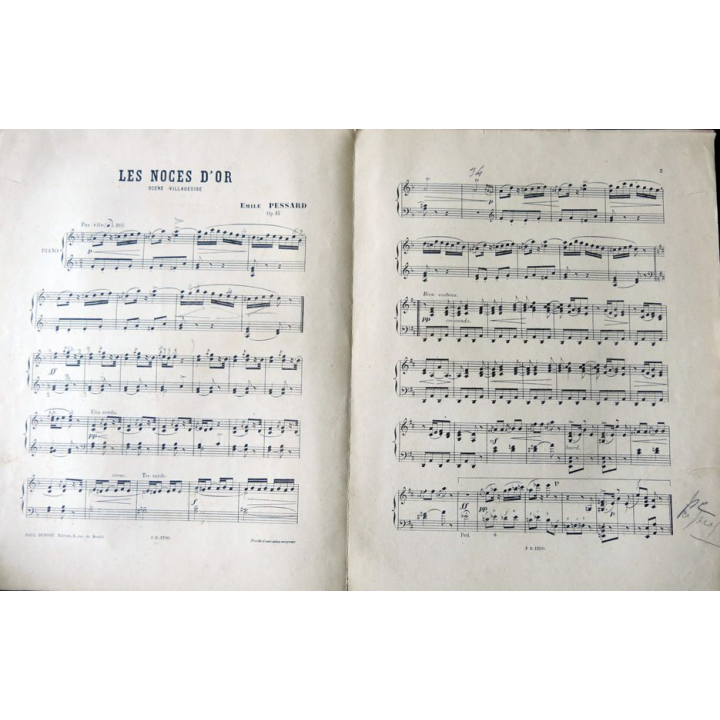Les noces d'or scène villageoise pour piano par Emile Pessard, Paul Dupont Editeurs