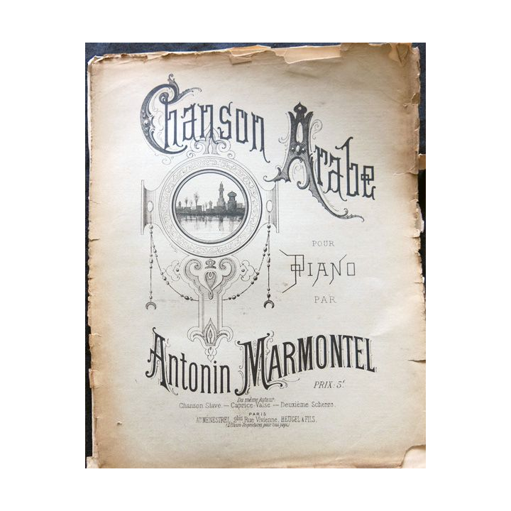 Chanson arabe pour piano par Antonin Marmontel Editions Au Menestrel Paris