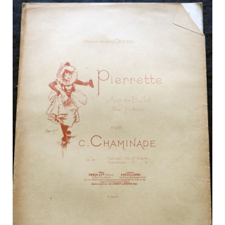 Pierrette air de ballet pour piano par C. Cheminade aux Editions Enoch & Cie Paris