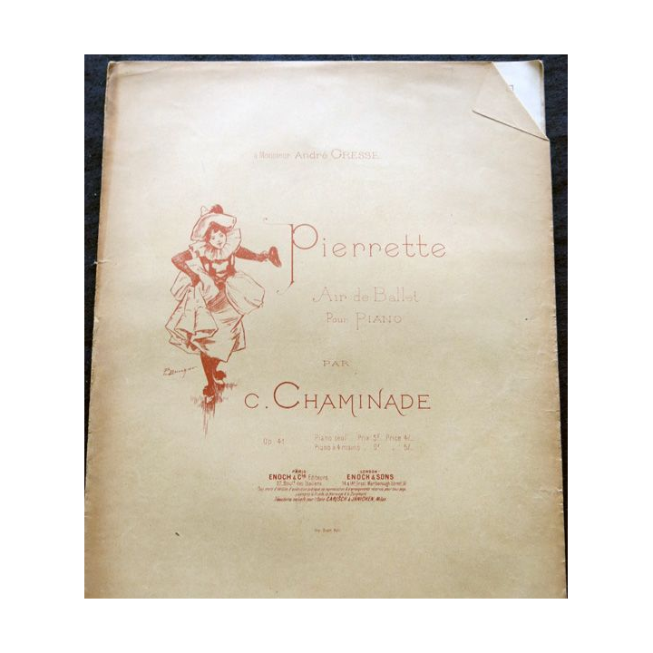 Pierrette air de ballet pour piano par C. Cheminade aux Editions Enoch & Cie Paris