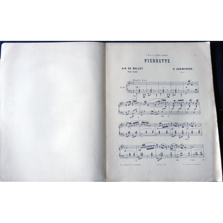 Pierrette air de ballet pour piano par C. Cheminade aux Editions Enoch & Cie Paris