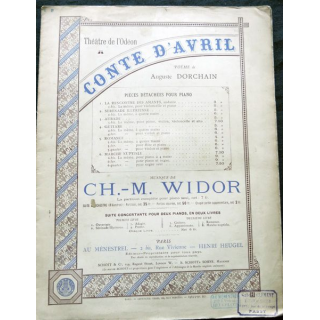 Conte d'Avril poème de Auguste Dorchain, Musique CH. - M. Widoraux Editions G. Clement Editeurs