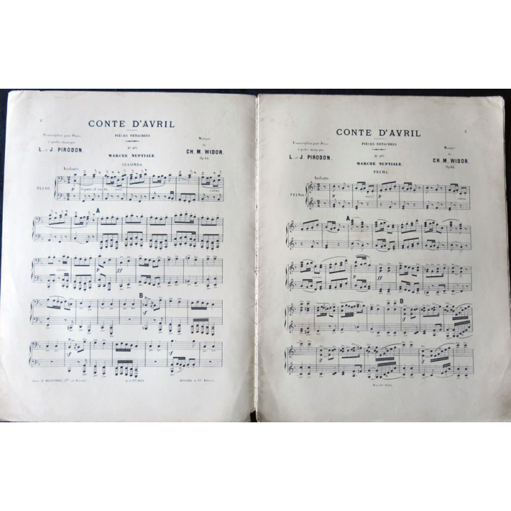 Conte d'Avril poème de Auguste Dorchain, Musique CH. - M. Widoraux Editions G. Clement Editeurs