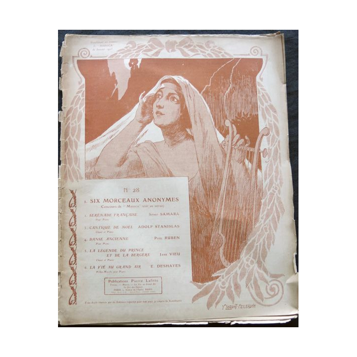 Supplément N° 28 au N° de Musica de janvier 1905 aux Editions Pierre Lafitte & Cie Editeurs