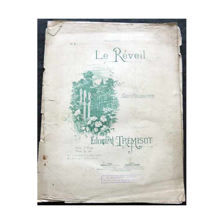 Le Réveil de Sully Prudhomme, Musique de E. Trémisot aux Editions G. Clement Editeurs