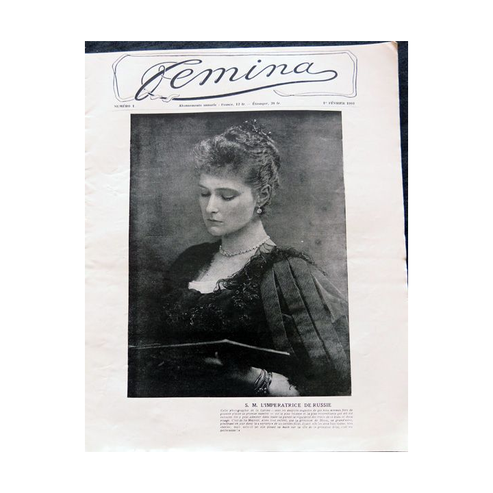 Publication Femina N° 1 du 1° février 1901. La femme et la famille aux éditions Pierre Lafitte & Cie Paris
