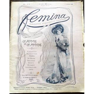Publication Femina N° 17 du 1° octobre 1901. La femme et la famille aux éditions Pierre Lafitte & Cie Paris avec suplément