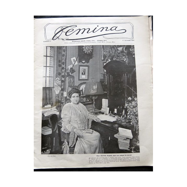 Publication Femina N° 17 du 1° octobre 1901. La femme et la famille aux éditions Pierre Lafitte & Cie Paris avec suplément