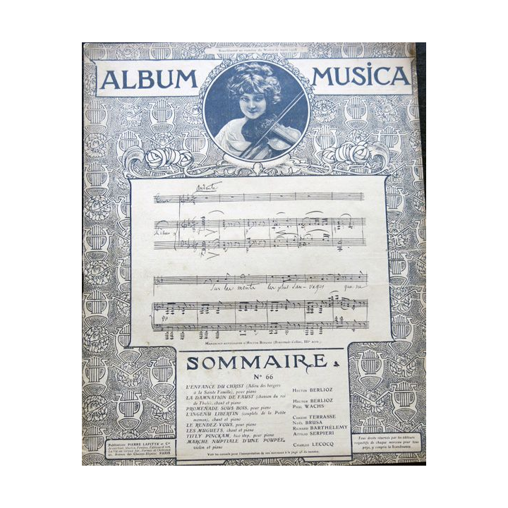 Album Musica sommaire N° 66 de mars  1908 aux Editions Pierre Lafitte & Cie Editeurs