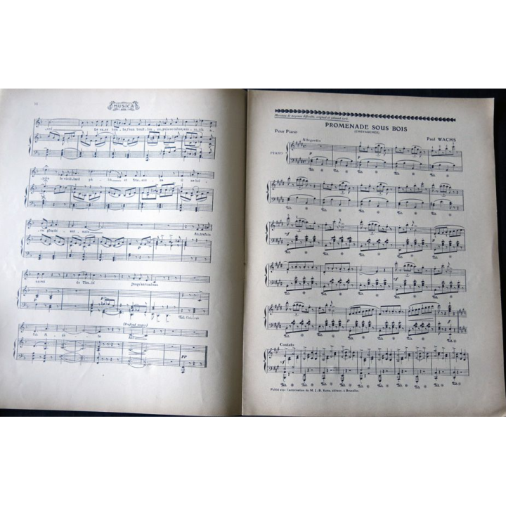 Album Musica sommaire N° 66 de mars  1908 aux Editions Pierre Lafitte & Cie Editeurs
