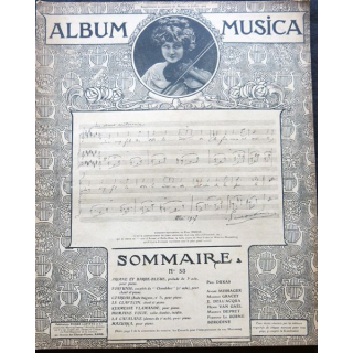 Album Musica sommaire N° 58 de juillet 1907 aux Editions Pierre Lafitte & Cie Editeurs