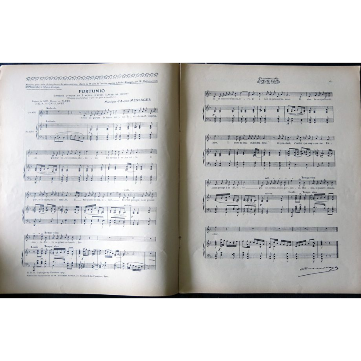 Album Musica sommaire N° 58 de juillet 1907 aux Editions Pierre Lafitte & Cie Editeurs