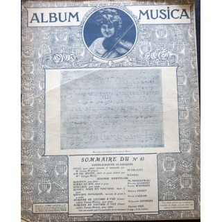 Album Musica sommaire N° 83 de aout 1909 aux Editions Pierre Lafitte & Cie Editeurs
