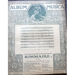 Album Musica sommaire N° 75 de décembre 1908 aux Editions Pierre Lafitte & Cie Editeurs