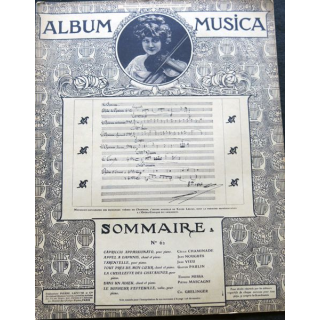 Album Musica sommaire N° 62 de novembre 1907 aux Editions Pierre Lafitte & Cie Editeurs