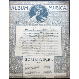 Album Musica sommaire N° 67 de avril 1908 aux Editions Pierre Lafitte & Cie Editeurs