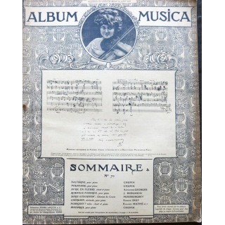 Album Musica sommaire N° 70 de juillet 1908 aux Editions Pierre Lafitte & Cie Editeurs
