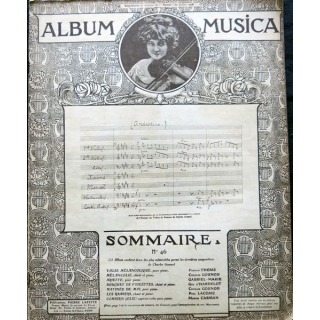 Album Musica sommaire N° 46 de juillet 1906 aux Editions Pierre Lafitte & Cie Editeurs
