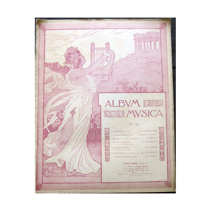 Album Musica N° 21 de juin 1904 aux Editions Pierre Lafitte & Cie Editeurs