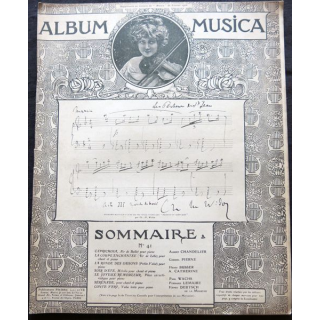 Album Musica sommaire N° 41 de février 1906 aux Editions Pierre Lafitte & Cie Editeurs